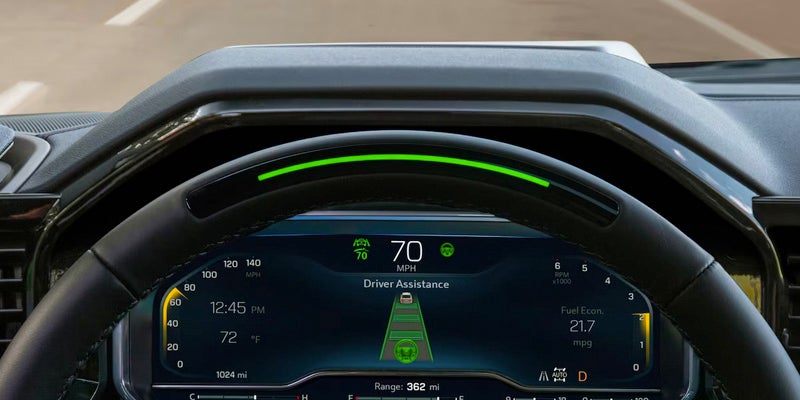 showcasing the technology features within the speedometer  