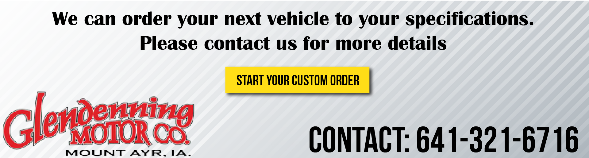 Order Your Vehicle